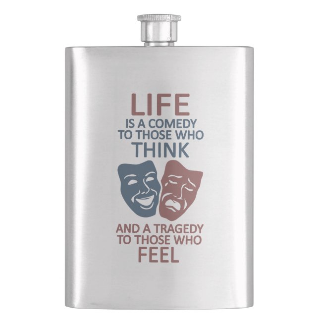 LIFE quote custom flask (Front)