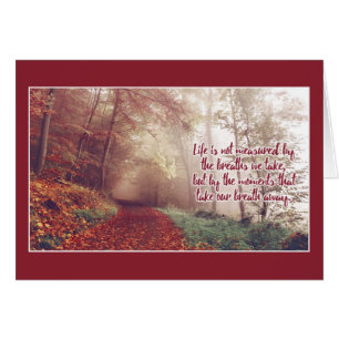 Life Quote custom greeting card