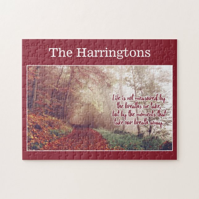 Life Quote custom name puzzle (Horizontal)
