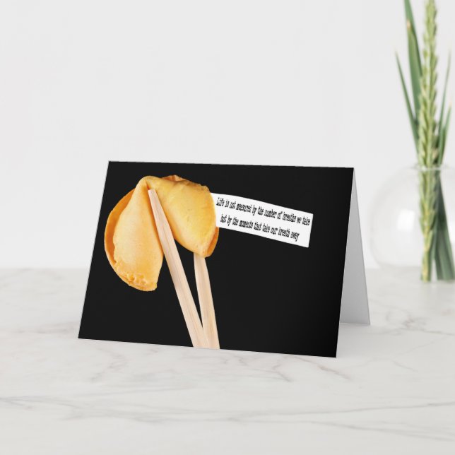 Life Quote Fortune Cookie Card (Front)