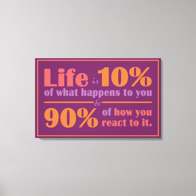 LIFE QUOTE impression de toile (Recto)