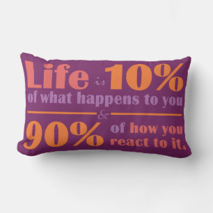 LIFE QUOTE throw pillow