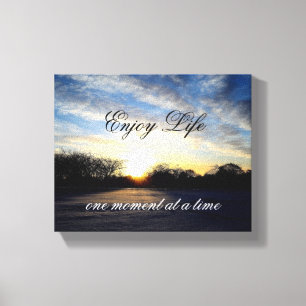 Life Quote Wall Stretched Canvas Print