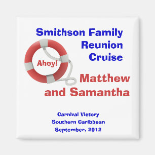 Life Ring Personalized Cruise Magnet