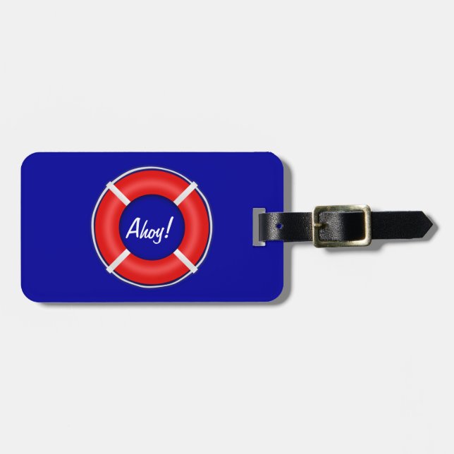 Life Ring Personalized Luggage Tag (Front Horizontal)