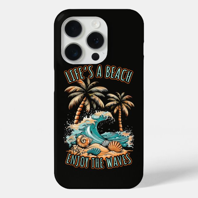 Life´s a Beach Summer Vacation Tropical Beach Case-Mate iPhone Case (Back)