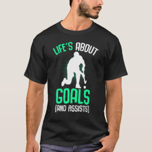 Life´s About Goals Field Hockey Player Youth Kids T-Shirt