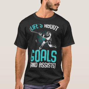 Life´s About Goals Hockey Player Ice Hockey Youth  T-Shirt