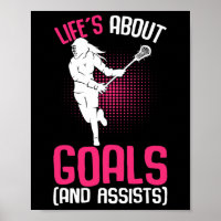 Life´s About Goals Lacrosse Player Youth Girls Kid