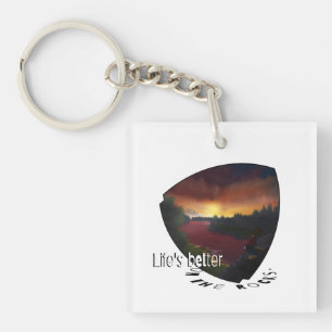 Life’s better on the rocks. rock climber keychain