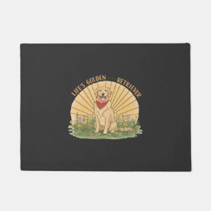 Life�s Golden with a Retriever Cute -Golden design Doormat
