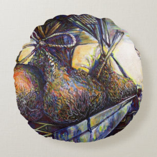 Life’s Hurling Destiny Round Pillow