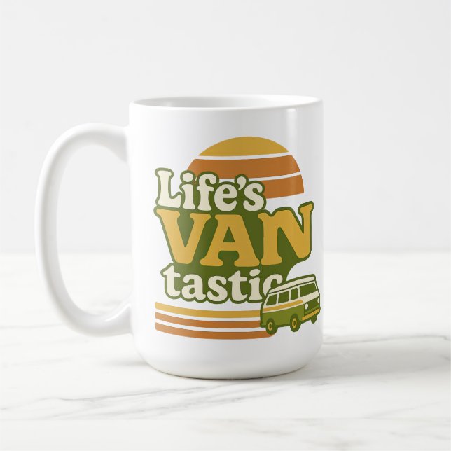 Life’s VANtastic Retro 70s Van Graphic Coffee Mug (Left)