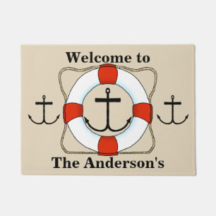 Life Saver & Anchor Door Mat