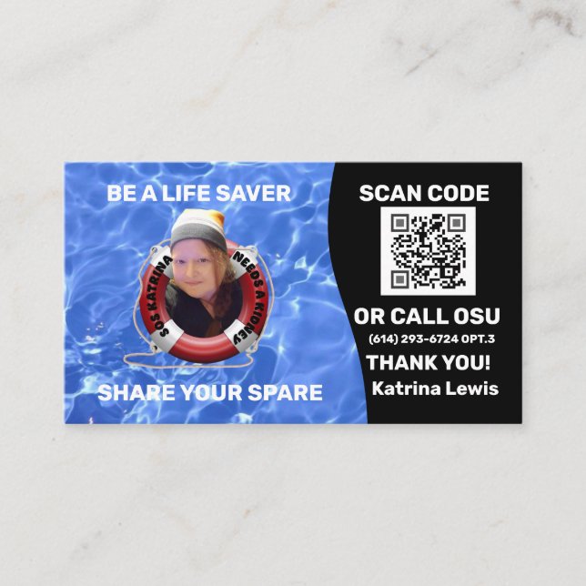 Life Saver Business Card (Front)