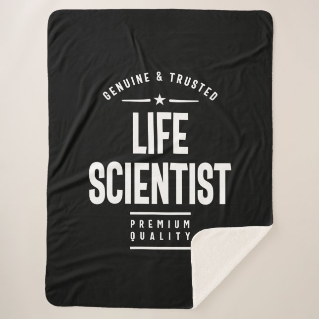 Life Scientist Job Title Gift Sherpa Blanket (Front)