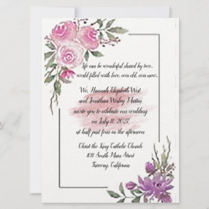 Life Shared Charming Wedding Invitation
