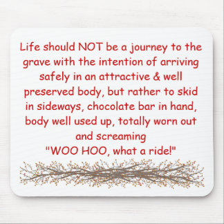 Life should NOT be a journey to the g... Mouse Pad
