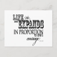Life shrinks and expands ... Anais Nin