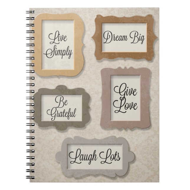 life simple,dream big, be grateful,live love,laugh notebook (Front)