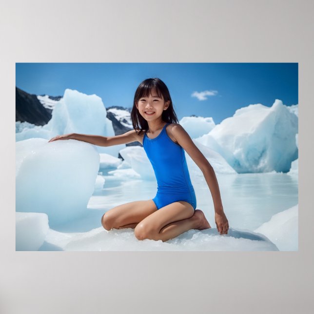 Life-Size AI generated Japanese schoolgirl Poster (Front)