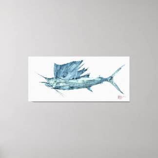 Life Size Atlantic Sailfish Canvas Print