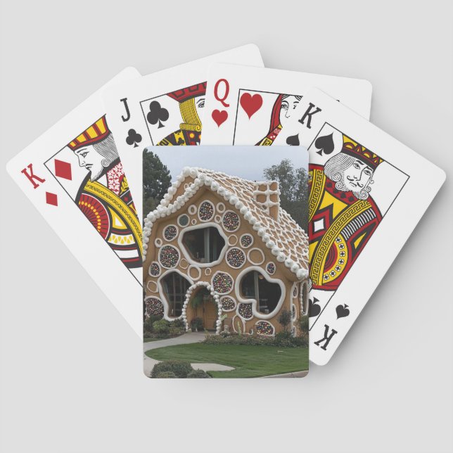 Life-Size Gingerbread House Playing Cards (Back)