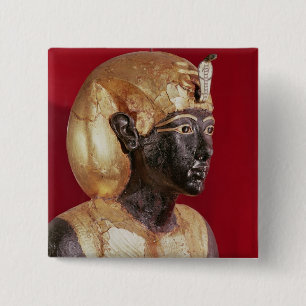 Life size statue of Tutankhamun 2 Inch Square Button