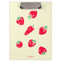 Life-Sized Juicy Red Strawberries (Beige)
