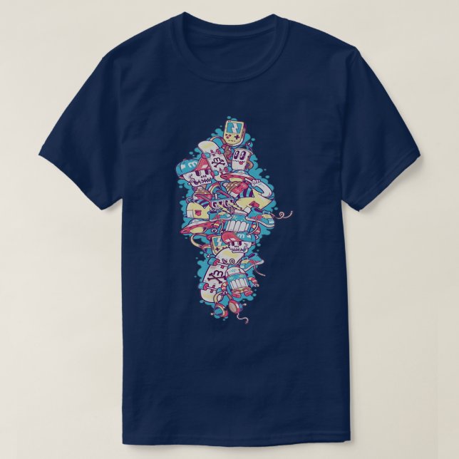 Life Skeleton Funny Mignonne T-Shirt (Design devant)