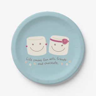 Life S'more Fun Marshmallow Friends Plates