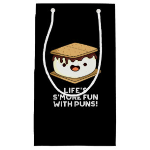 Life Smore Fun With Puns Funny Food Pun Dark BG Small Gift Bag