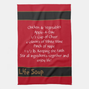 Life Soup Kitchen Towel-Double Stripe Kitchen Towel