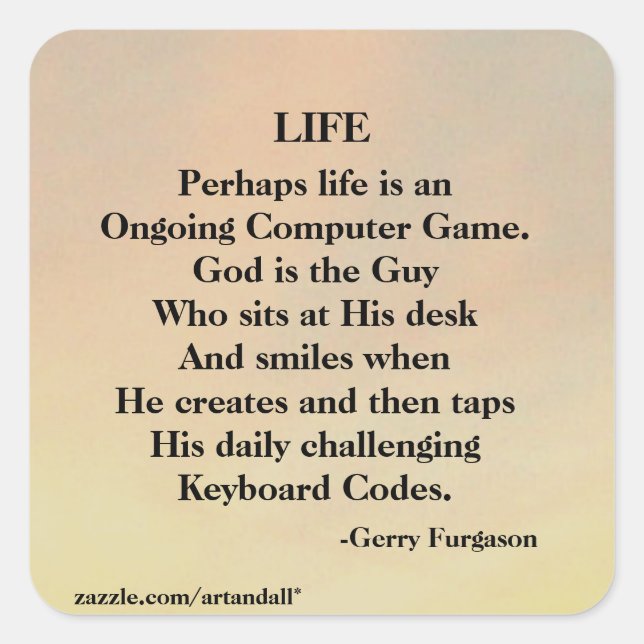 LIFE SQUARE STICKER (Front)