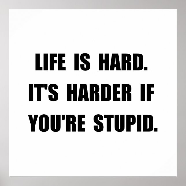 Life Stupid Poster (Front)