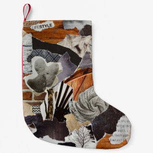 life style Atmosphere color gray, brown, black and Small Christmas Stocking