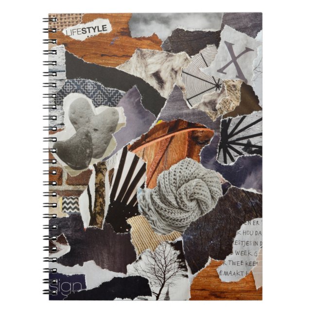 life style Atmosphere colour grey, brown, black an Notebook (Front)