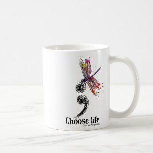 Life Suicide Awareness Colourful Dragonfly Coffee Mug