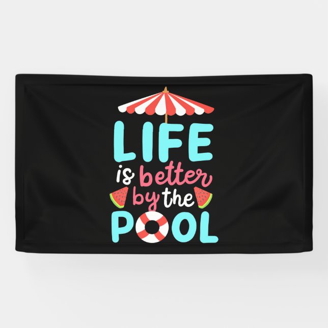 Life Swimmer Is Better By The Pool Banner (Horizontal)