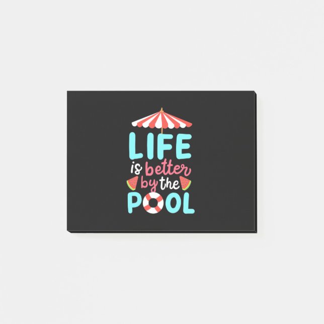 Life Swimmer Is Better By The Pool Post-it Notes (Front)