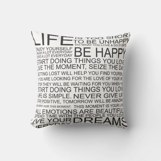 LIFE THROW PILLOW (Front)