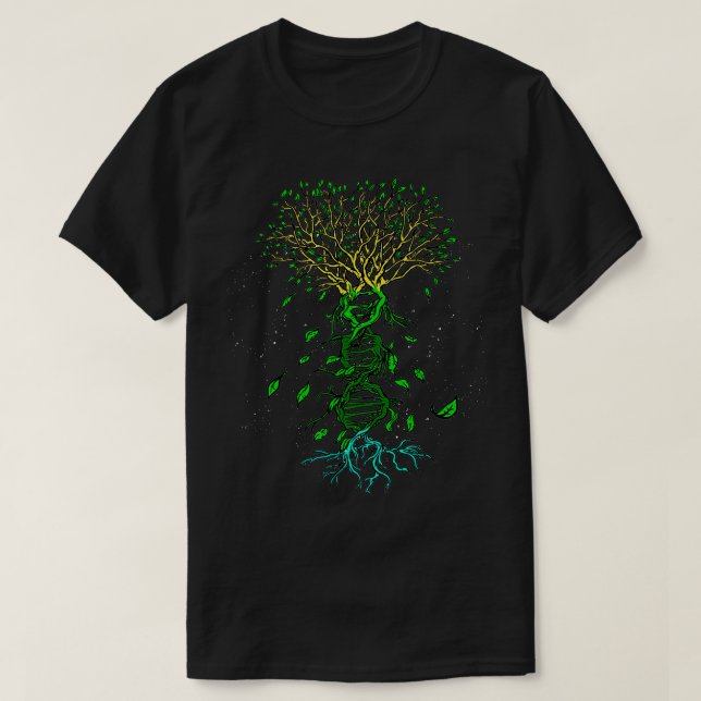 Life Tree DNA Earth Day Cool Nature Lover Environm T-Shirt (Design Front)