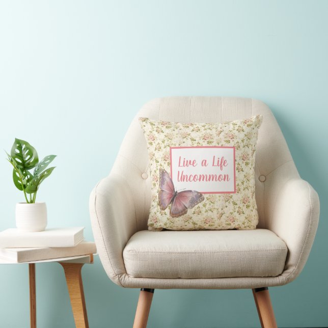 Life Uncommon Butterfly Throw Pillow (Chair)