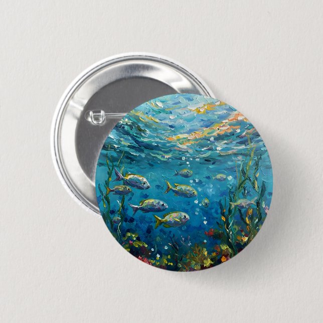 Life Under The Sea 2 Inch Round Button (Front & Back)