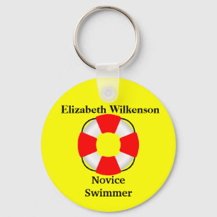 Life Vest Attachment Name Swim Skill Keychain
