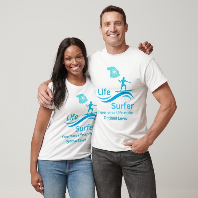 Life Wave Surfer Hand with a Patch T-Shirt (Unisex)