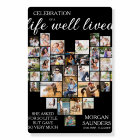 Life Well Lived Heart Shaped Photo Collage Funeral