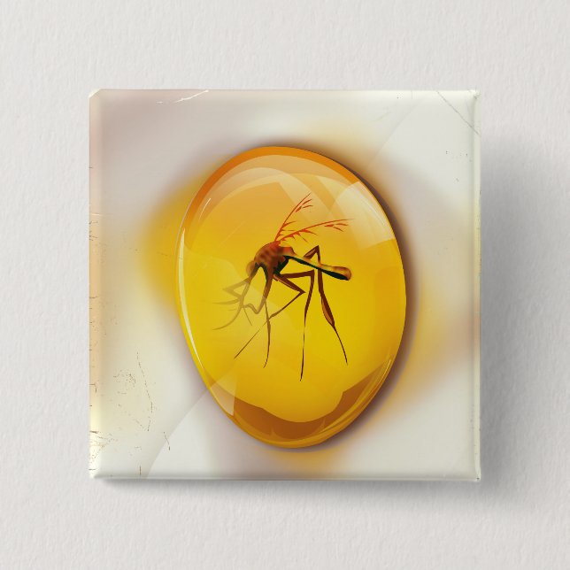 Life will find a way 2 inch square button (Front)