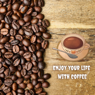 Life with coffee throw pillow