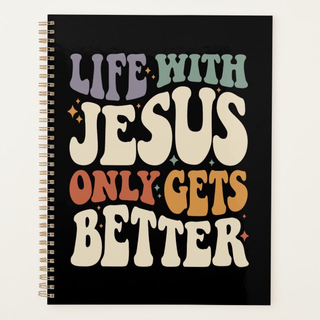 Life With Jesus - Inspirational Christian Quote Planner (Front)
